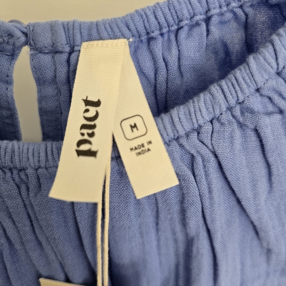 NWT Pact Coastal Double Gauze Bubble Hem Top M - Picture 2 of 3